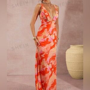 Summer print maxi dress